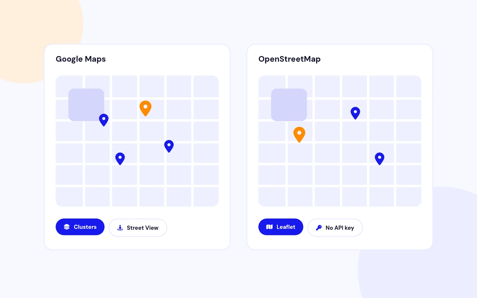 Google Maps or OpenStreetMap